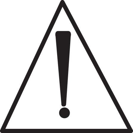 Exclamation point in triangle